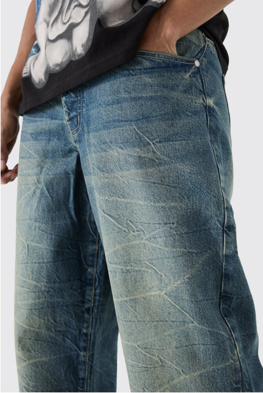 Baggy Rigid Tinted Denim Jeans