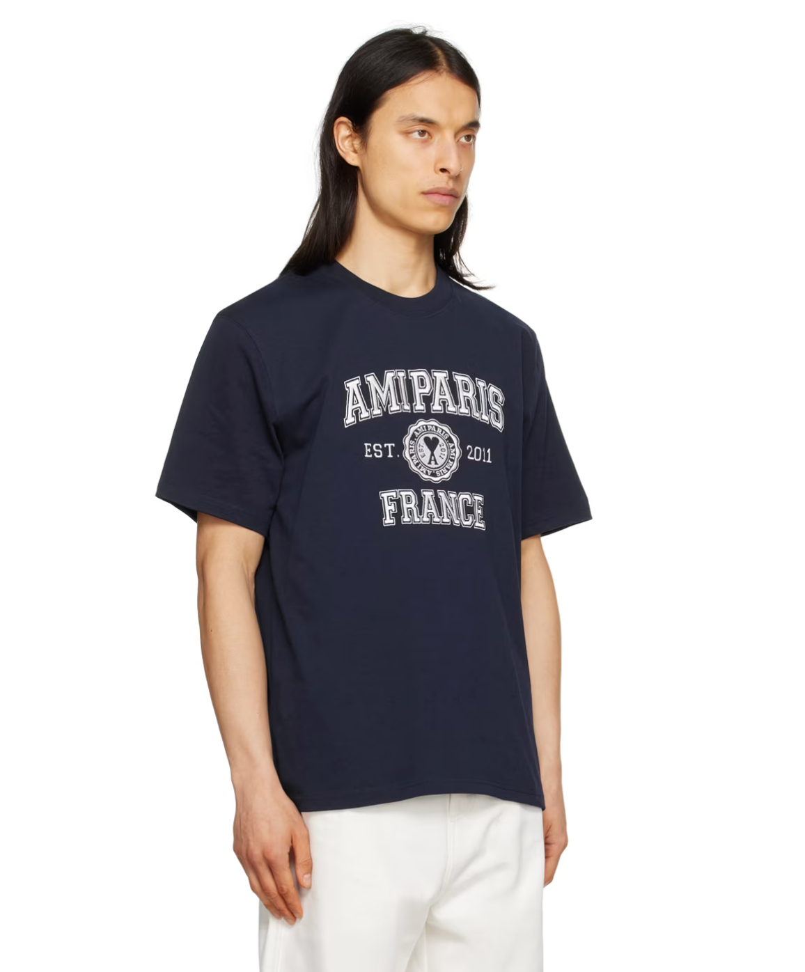 Navy 'Ami Paris France' T-Shirt