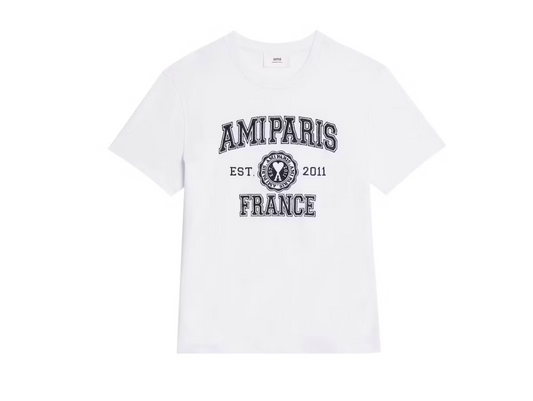 White 'Ami Paris France' T-Shirt