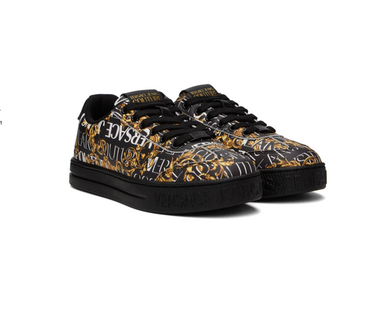 Black & Gold Court 88 Sneakers