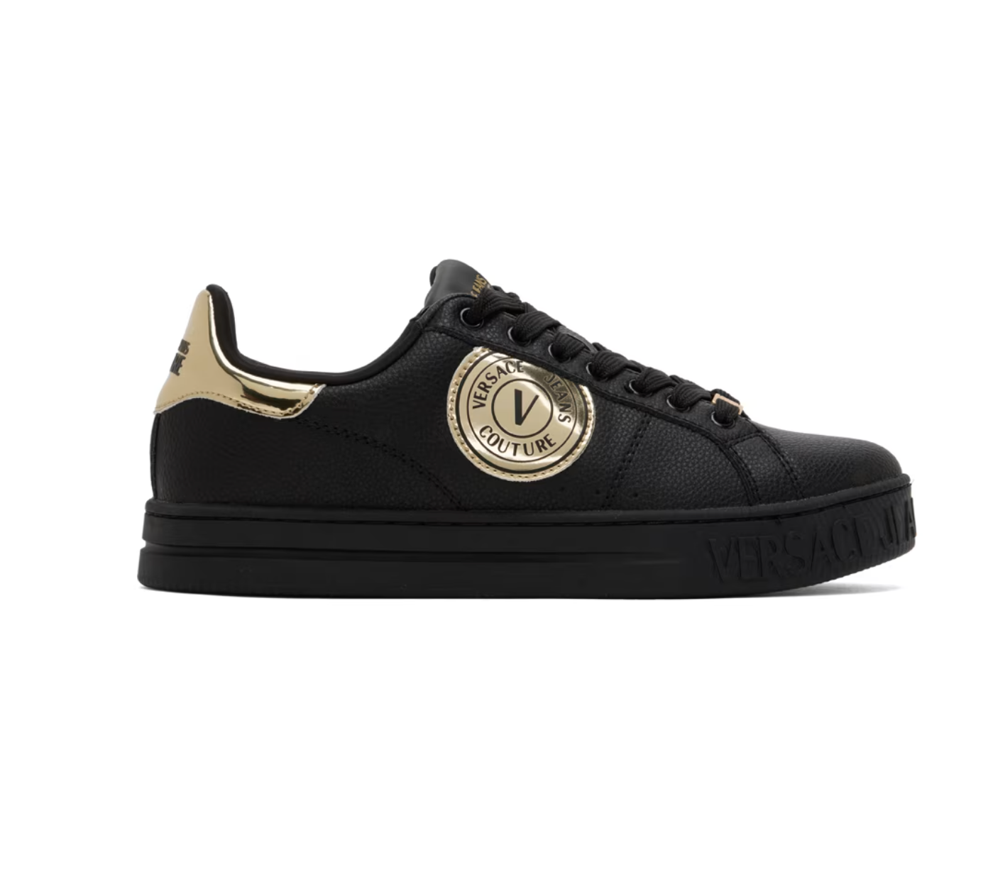 Black V-Emblem Court 88 Sneakers