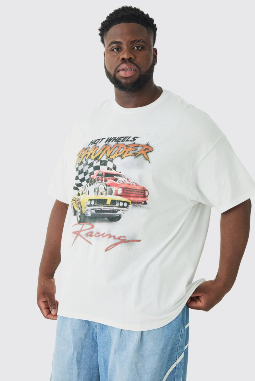 Plus Hot Wheels License Print T-shirt