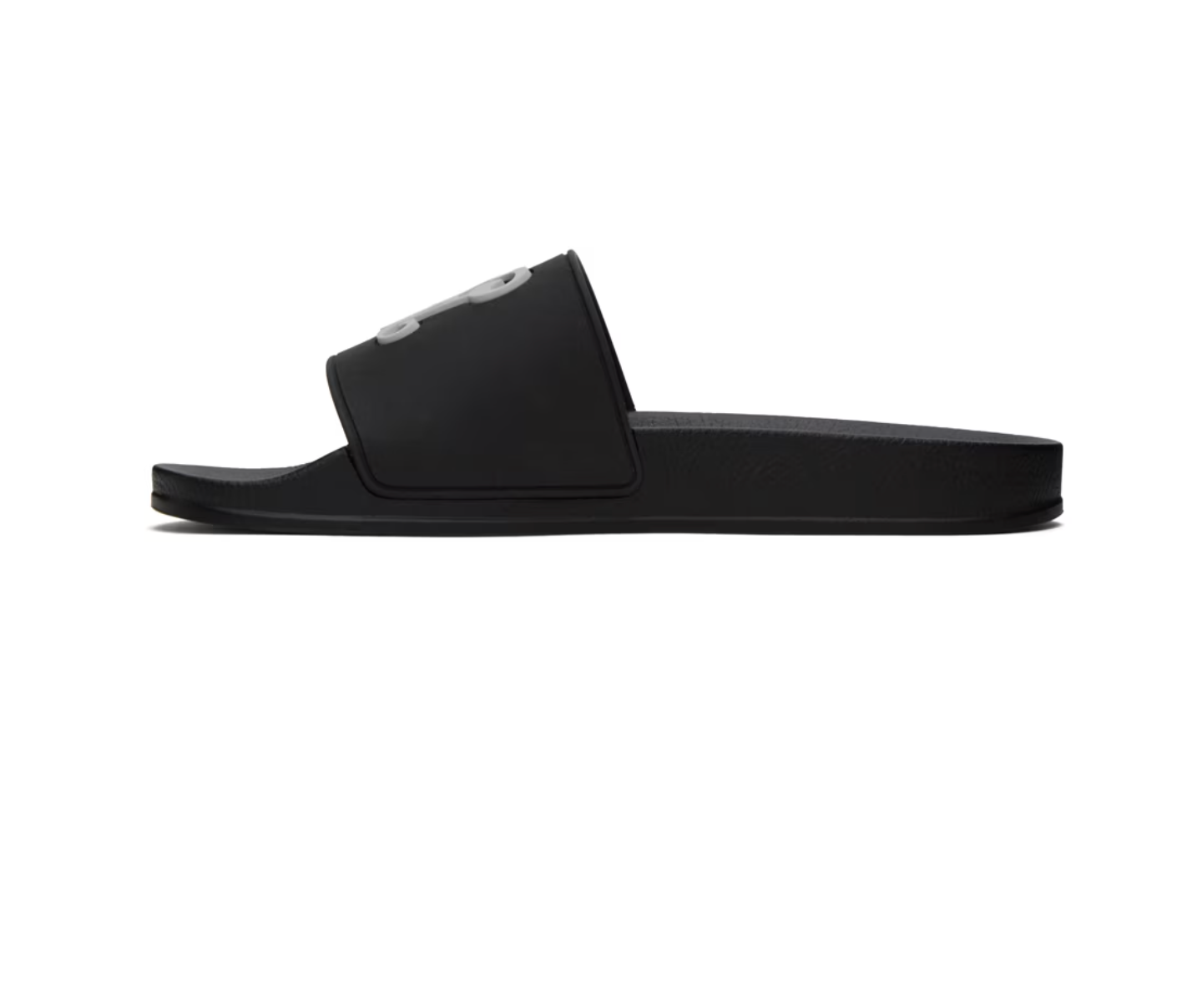 Black Monogram Pool Slides