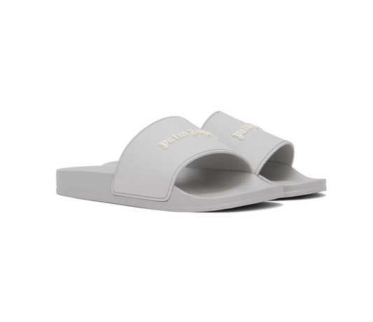 Gray Monogram Pool Slides