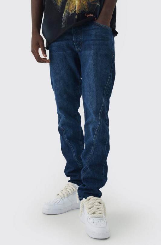 Slim Fit Seam Detail Jeans