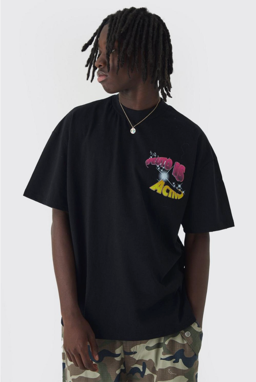 Oversized Extended Neck Space T-shirt