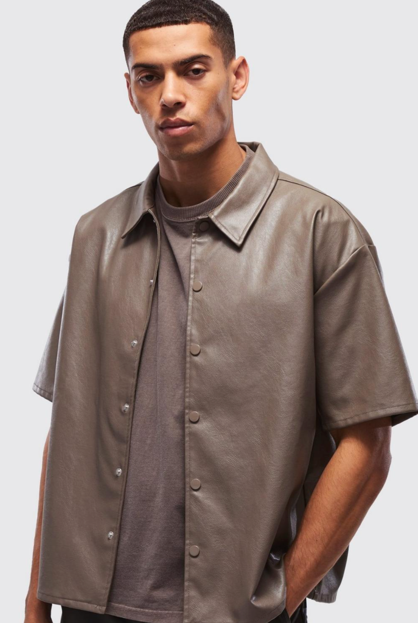 Oversized 01 PU Shirt