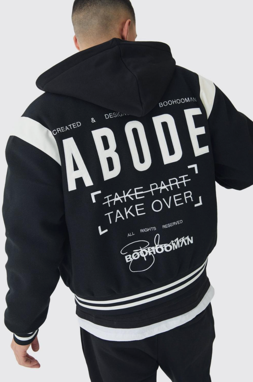 Abode Boxy Fit Varsity Jacket