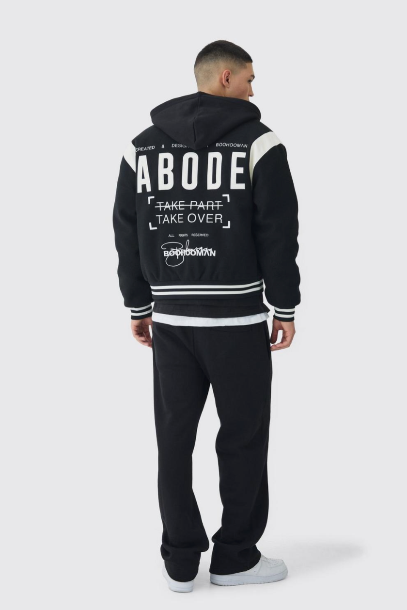 Abode Boxy Fit Varsity Jacket