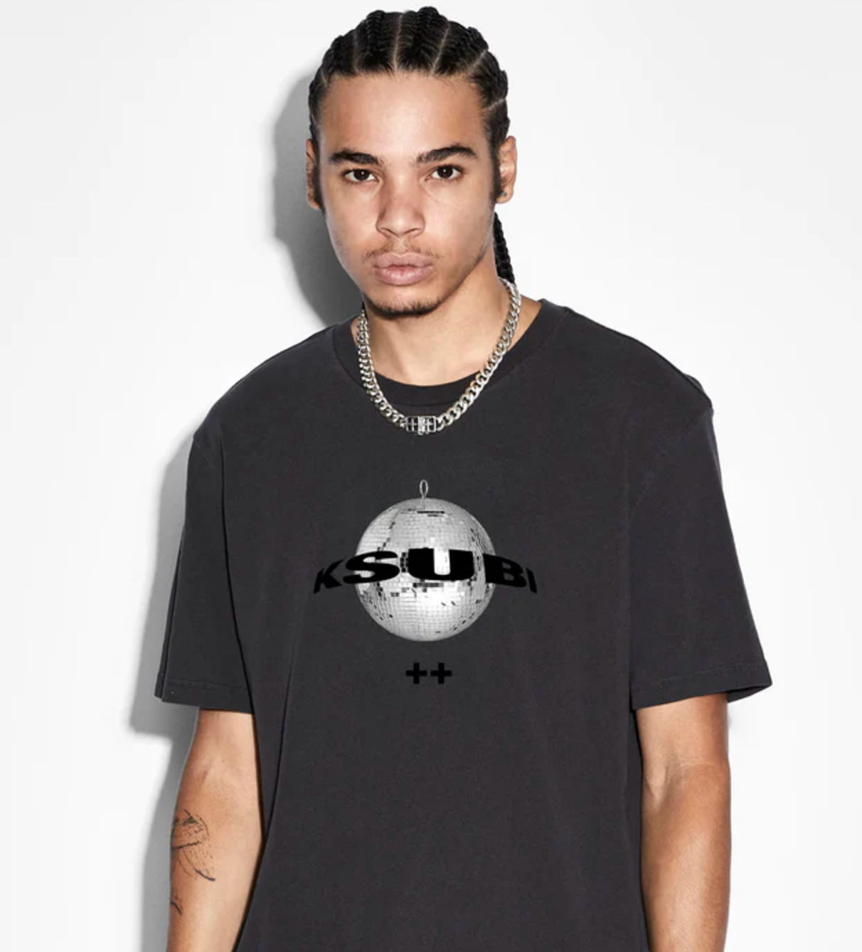 disco kash tee ss tee washed black