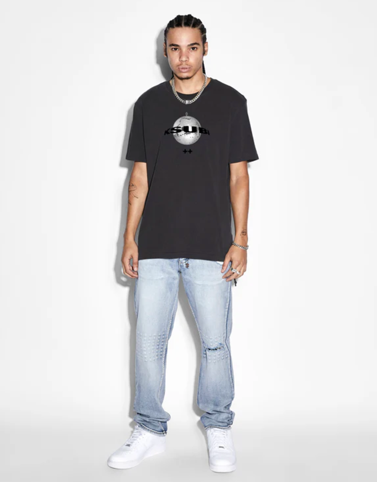 disco kash tee ss tee washed black