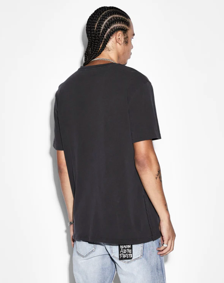 disco kash tee ss tee washed black