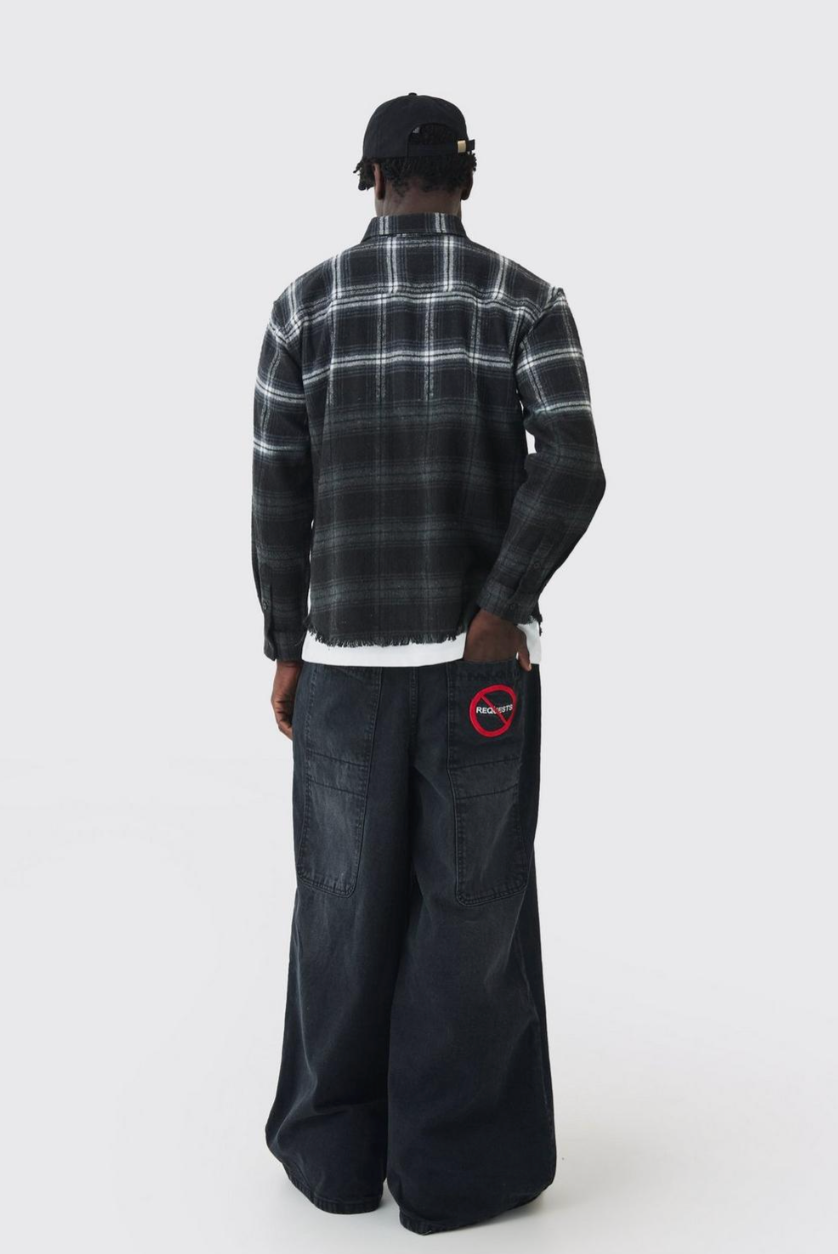 Extreme Wide Leg Ripped Jeans