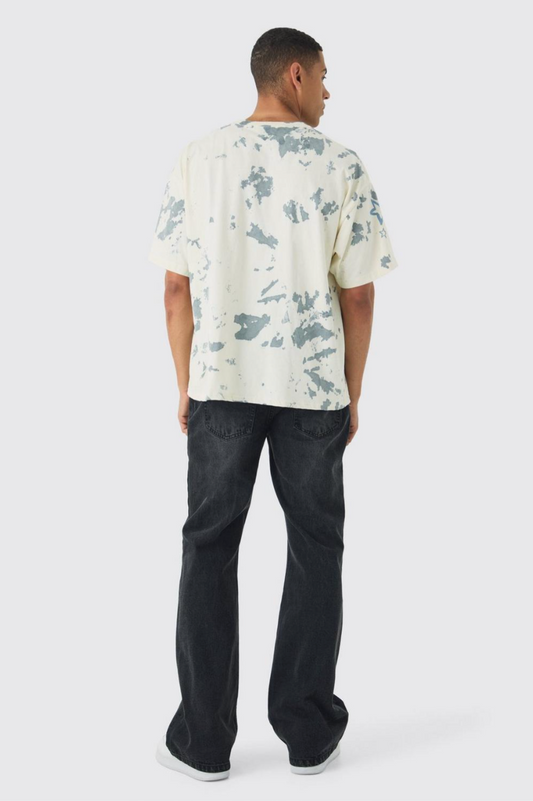 Relaxed Rigid Flare Jean In Charcoal