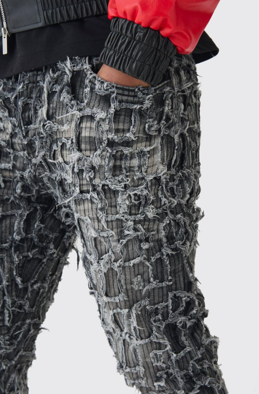 Skinny Flare Extreme Patchwork Jeans