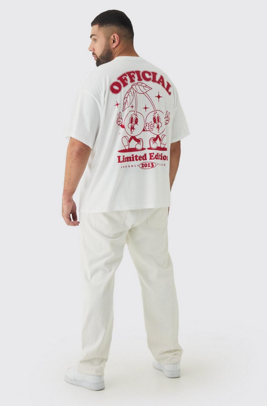 Plus Oversized Cherry Graphic T-Shirt