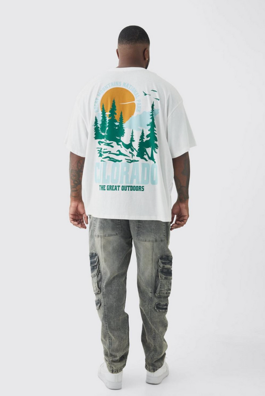 Plus Colorado Back Printed Oversized T-Shirt