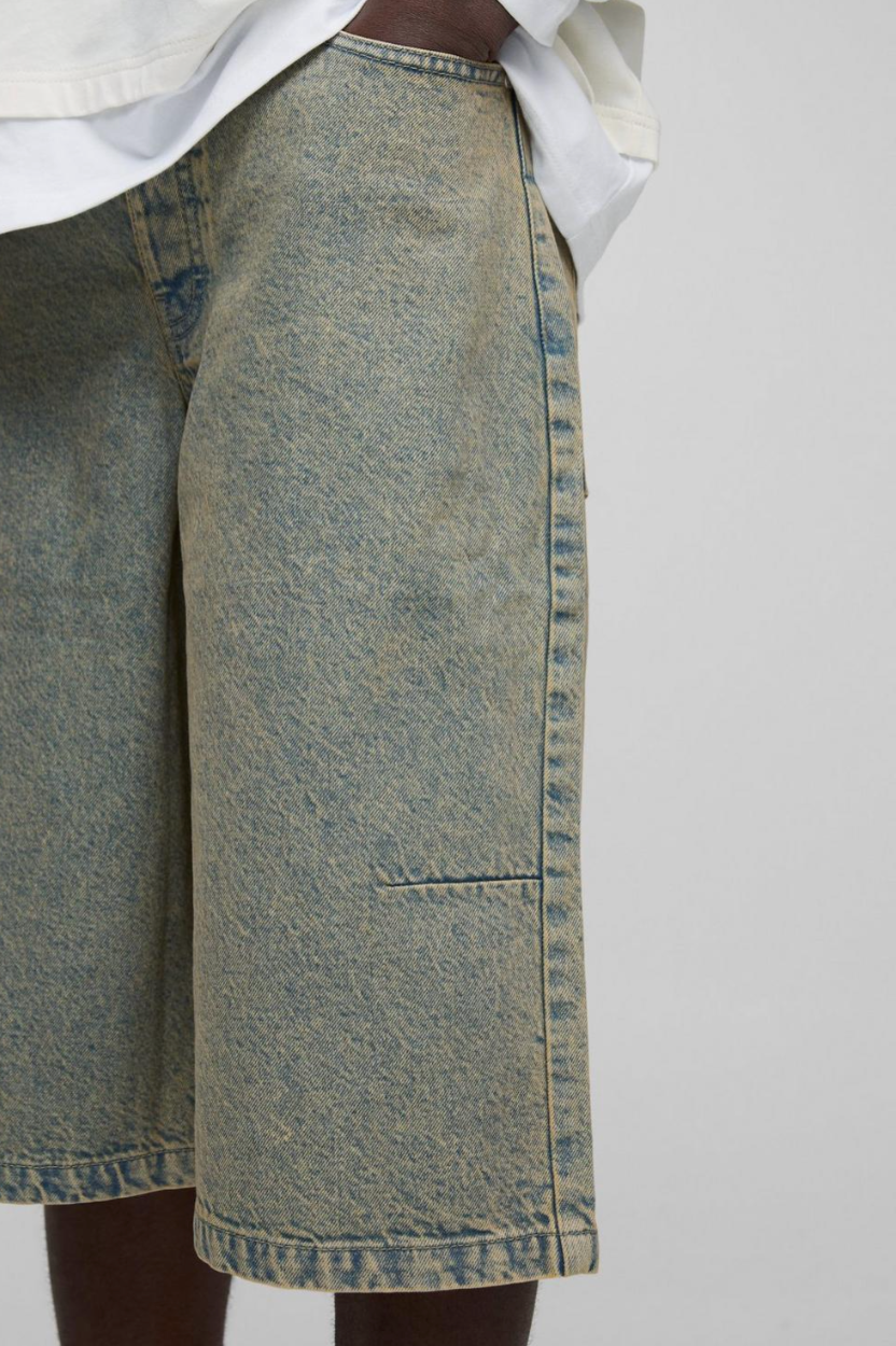 Longline Antique Wash Denim Jorts