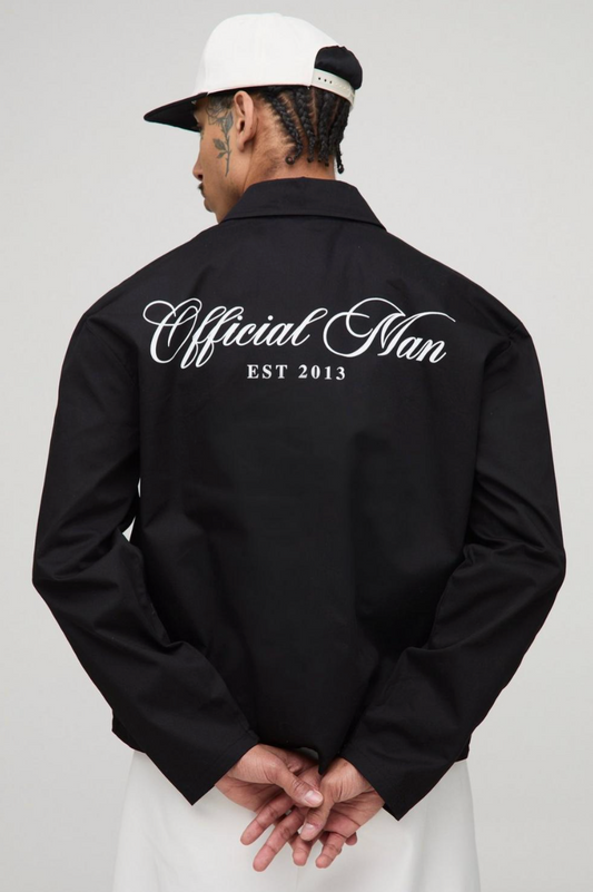 Oversized Boxy Back Printed Long Sleeve Shirt