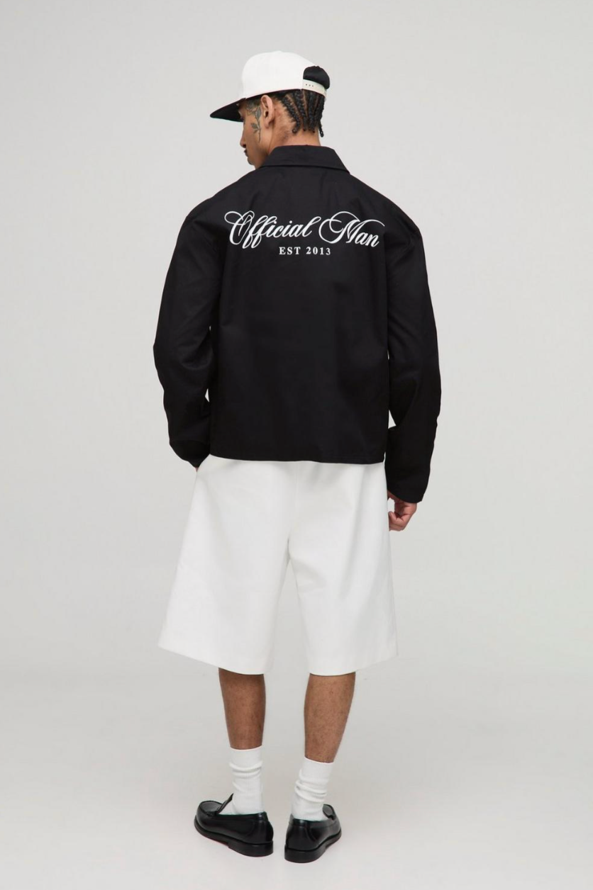 Oversized Boxy Back Printed Long Sleeve Shirt
