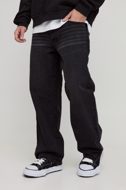 Baggy Fit Washed Jeans
