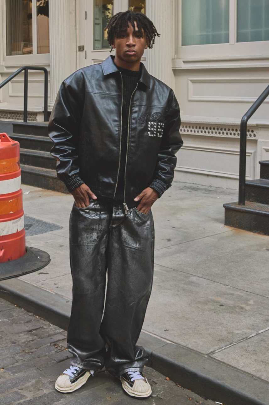 Super Baggy Metallic Denim Jeans