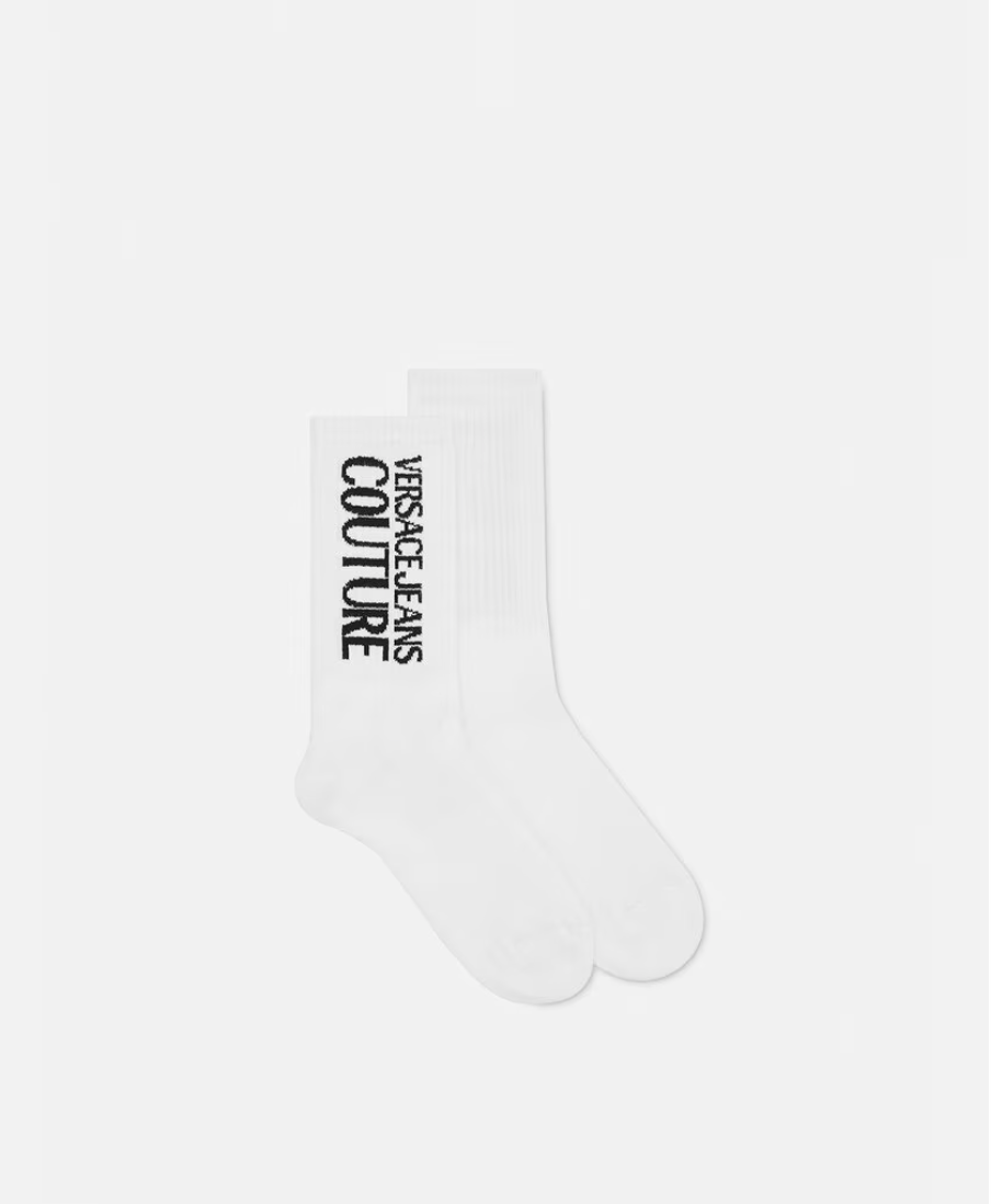 White Logo Socks