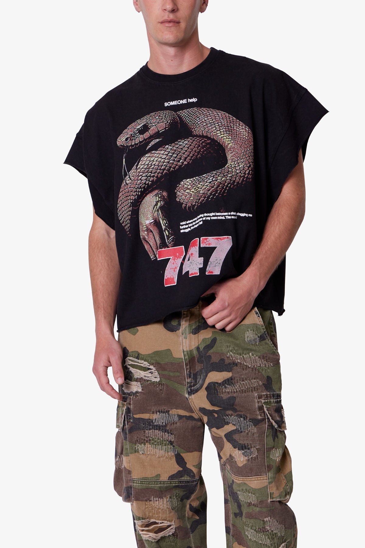 Snake Cutoff Tee