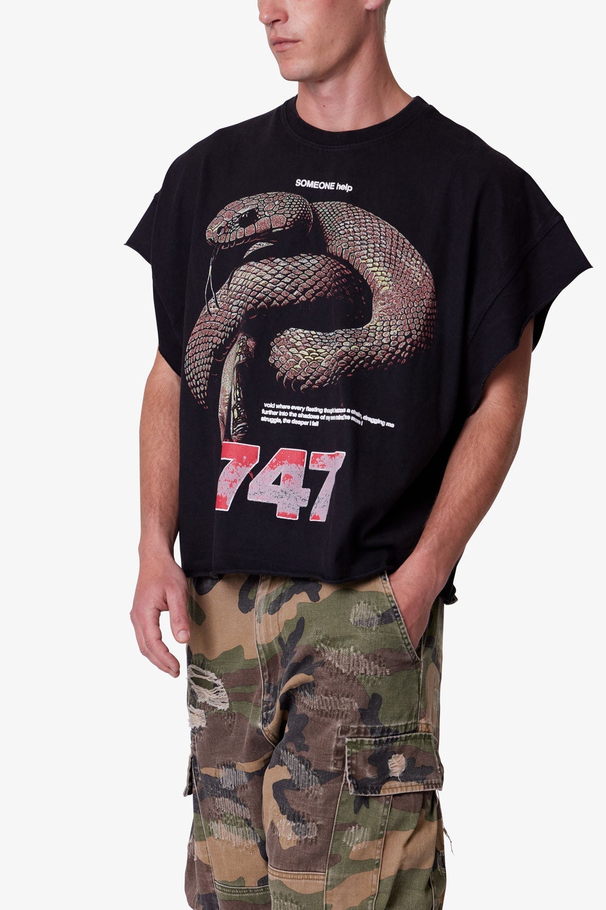 Snake Cutoff Tee
