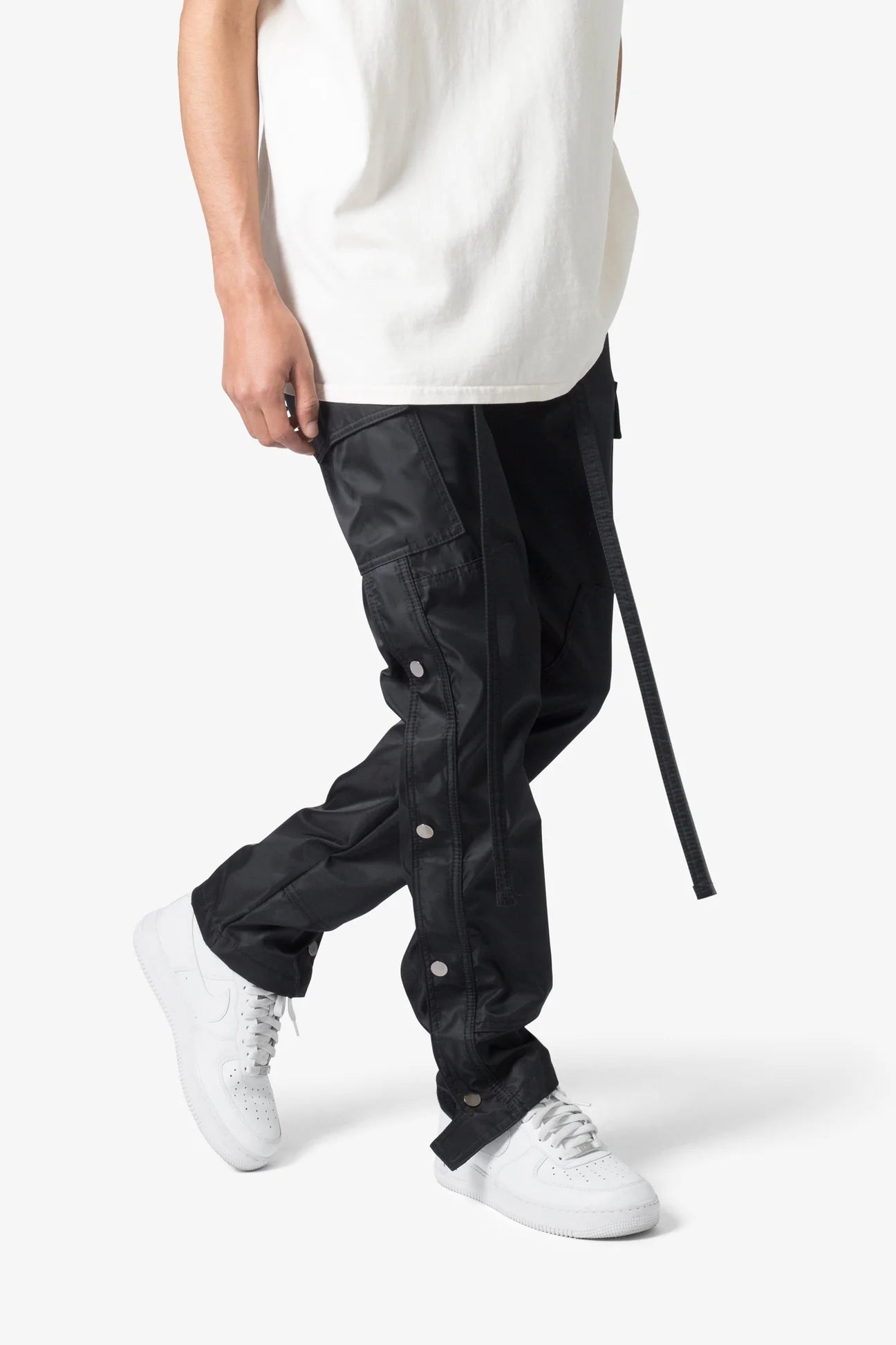 SNAP ZIPPER II CARGO PANTS - BLACK