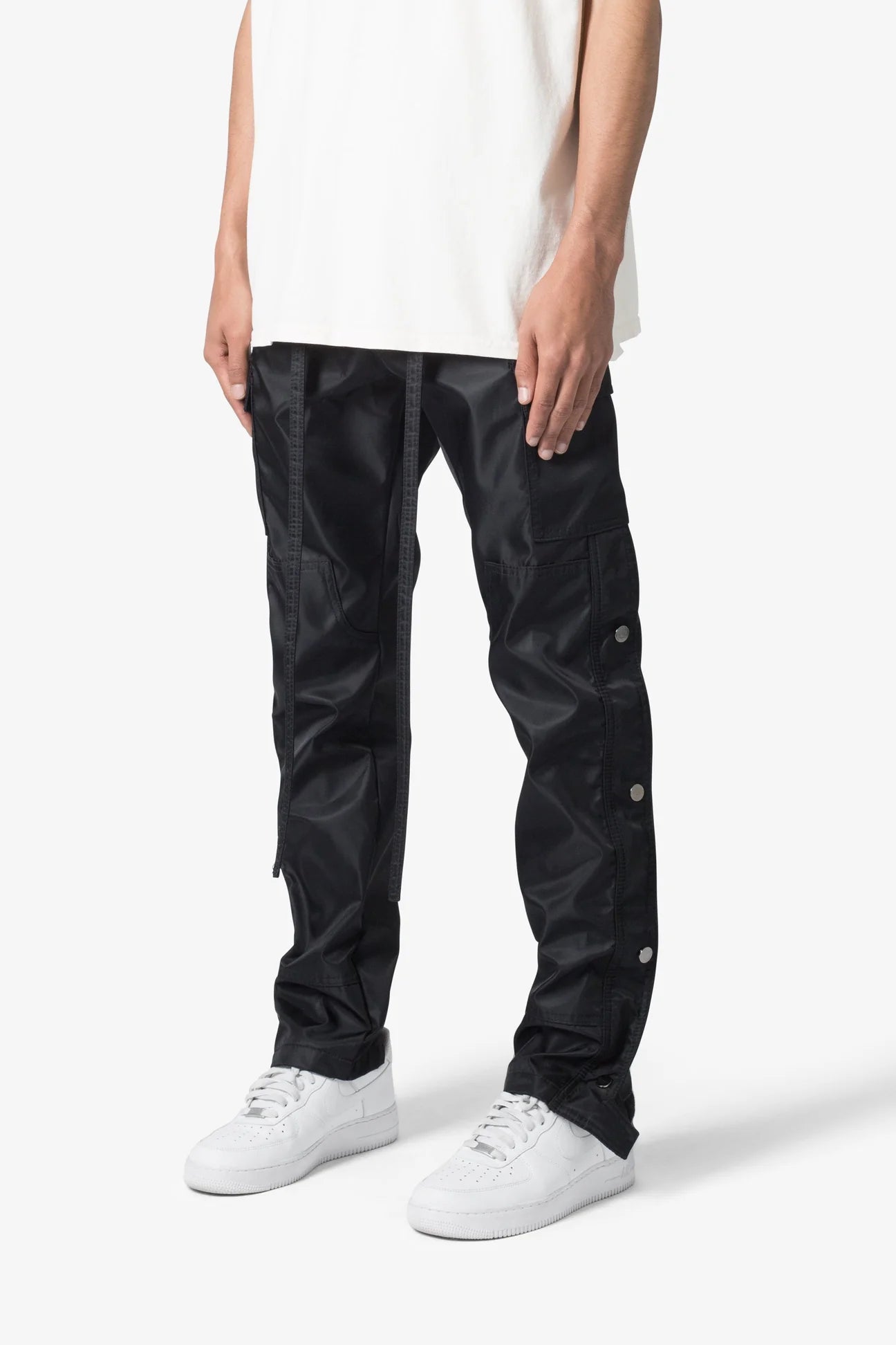 SNAP ZIPPER II CARGO PANTS - BLACK