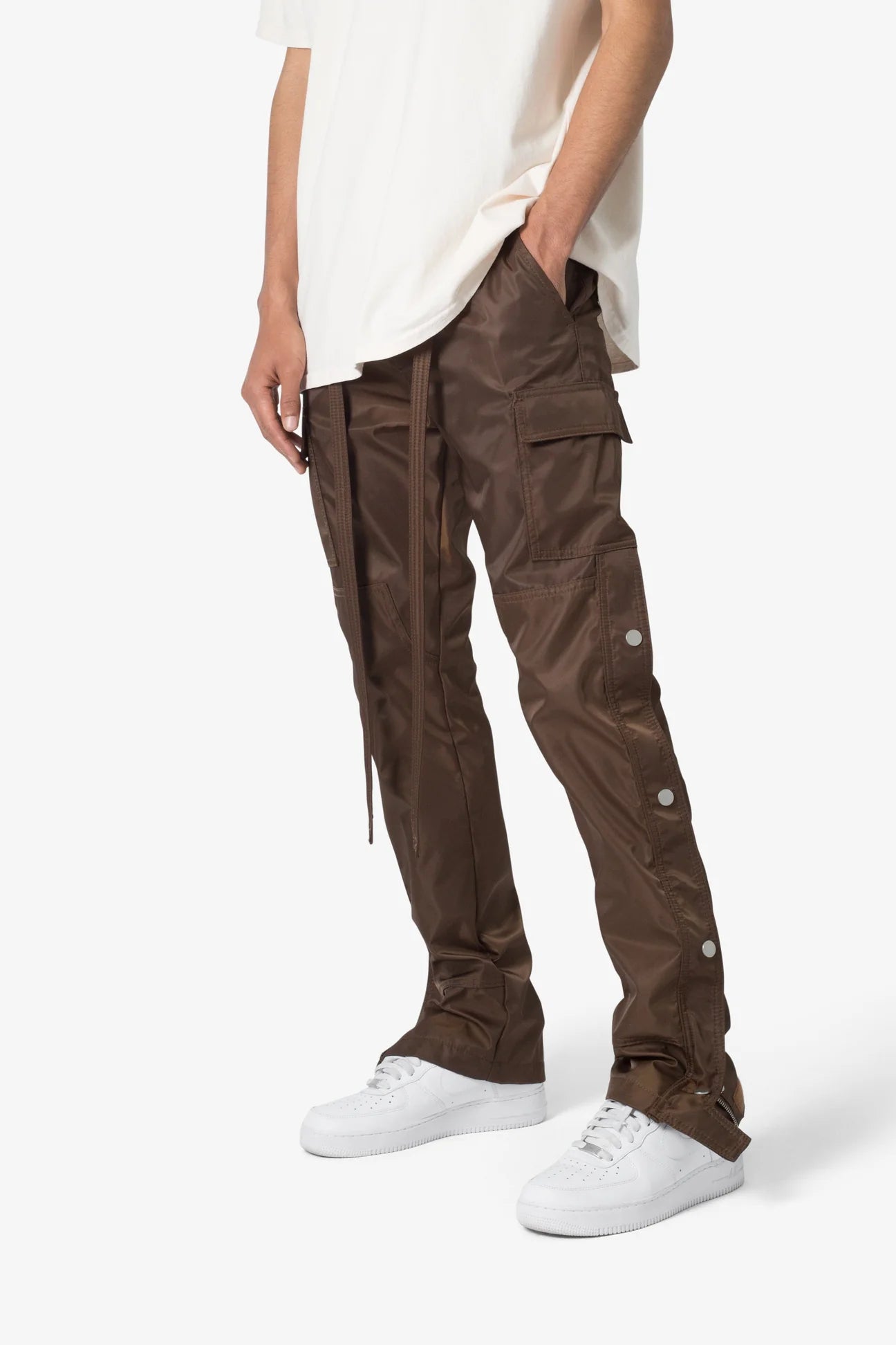 SNAP ZIPPER II CARGO PANTS - BROWN