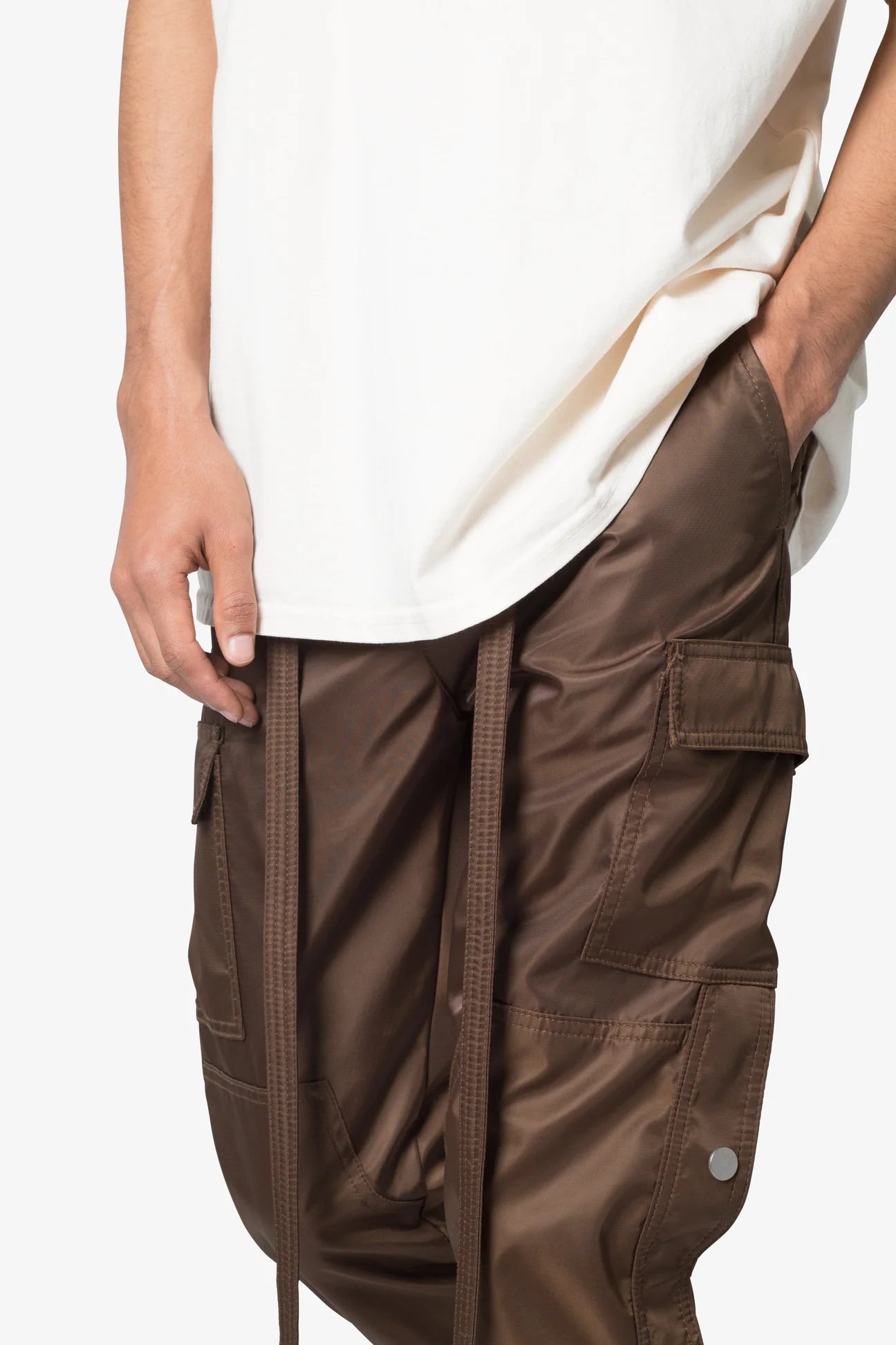 SNAP ZIPPER II CARGO PANTS - BROWN