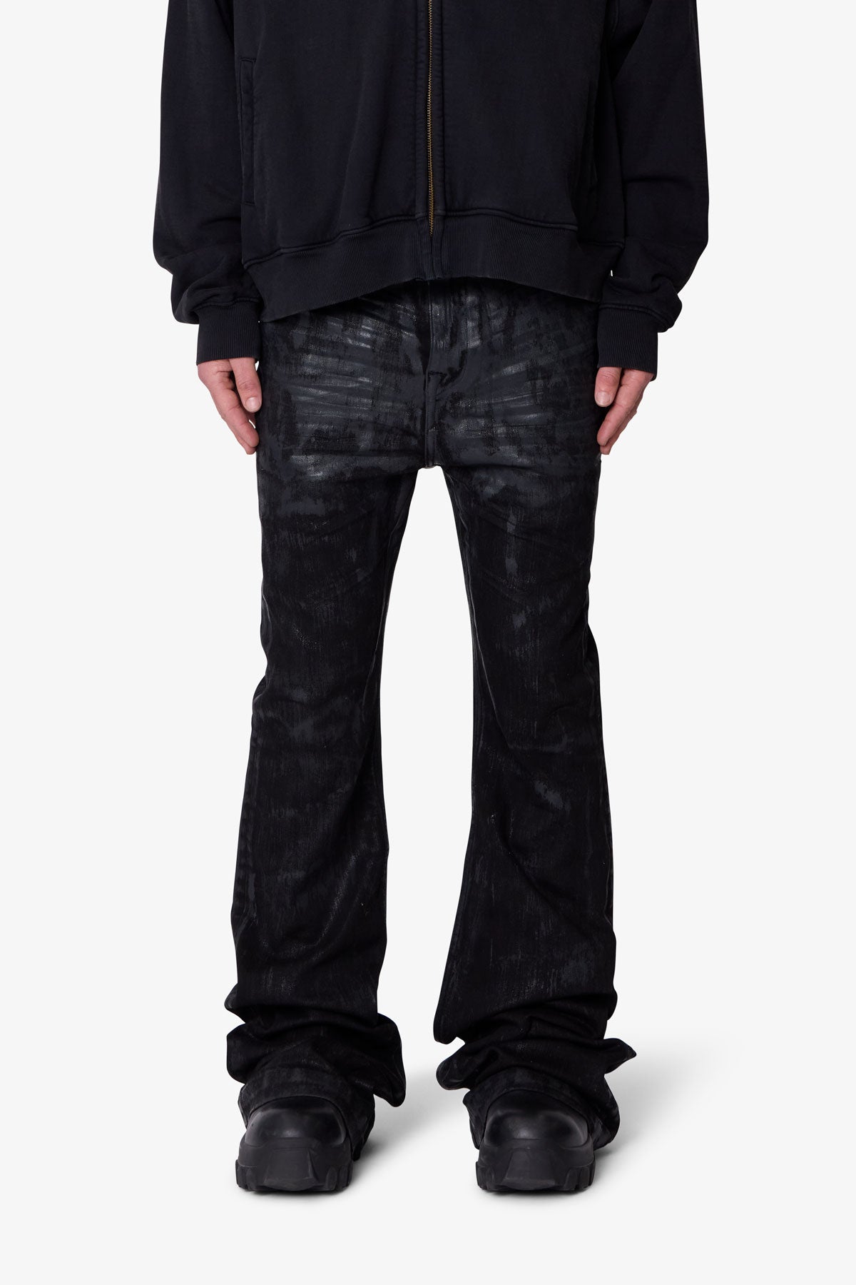 SUPER STACKED DENIM - WAXED BLACK