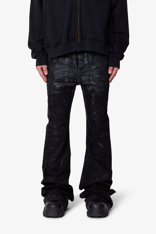 SUPER STACKED DENIM - WAXED BLACK
