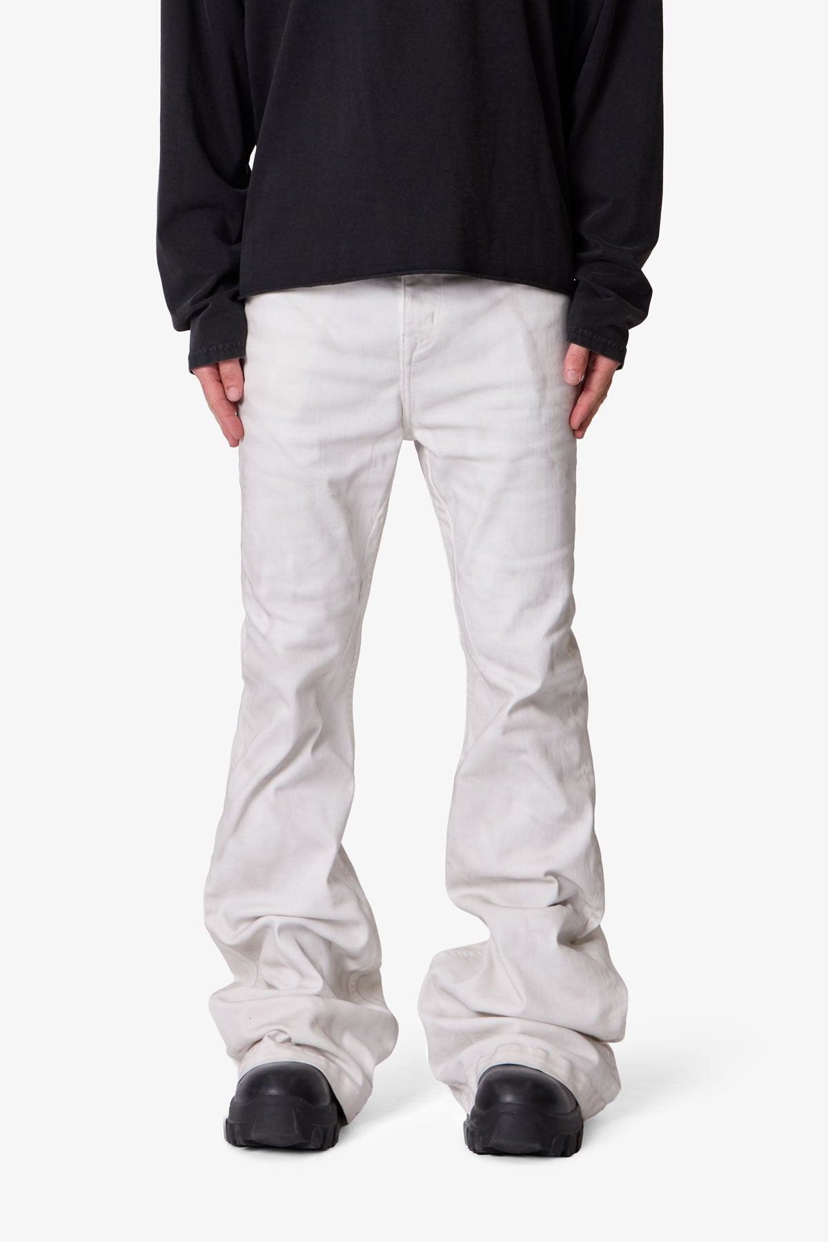SUPER STACKED DENIM - WHITE