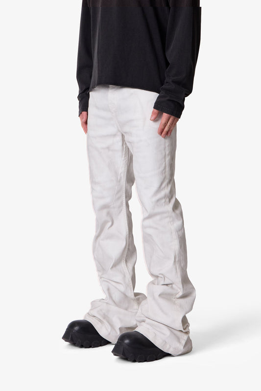 SUPER STACKED DENIM - WHITE