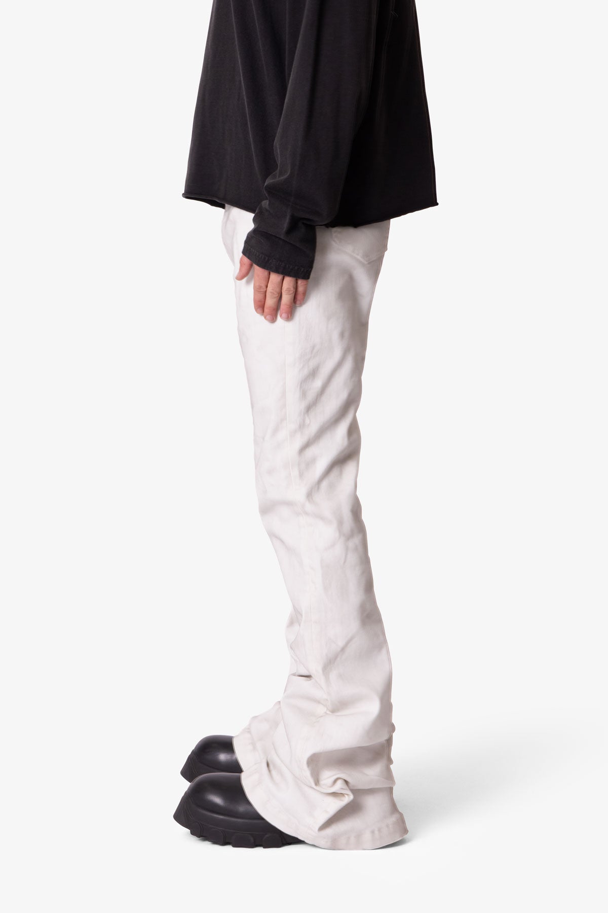 SUPER STACKED DENIM - WHITE
