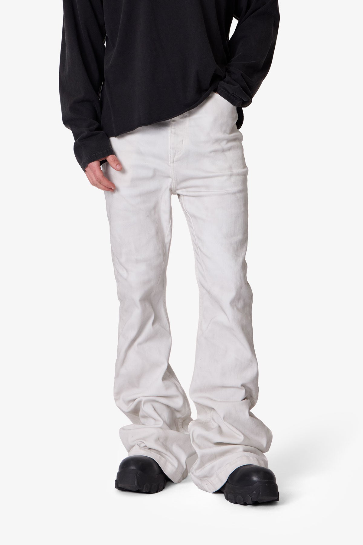 SUPER STACKED DENIM - WHITE