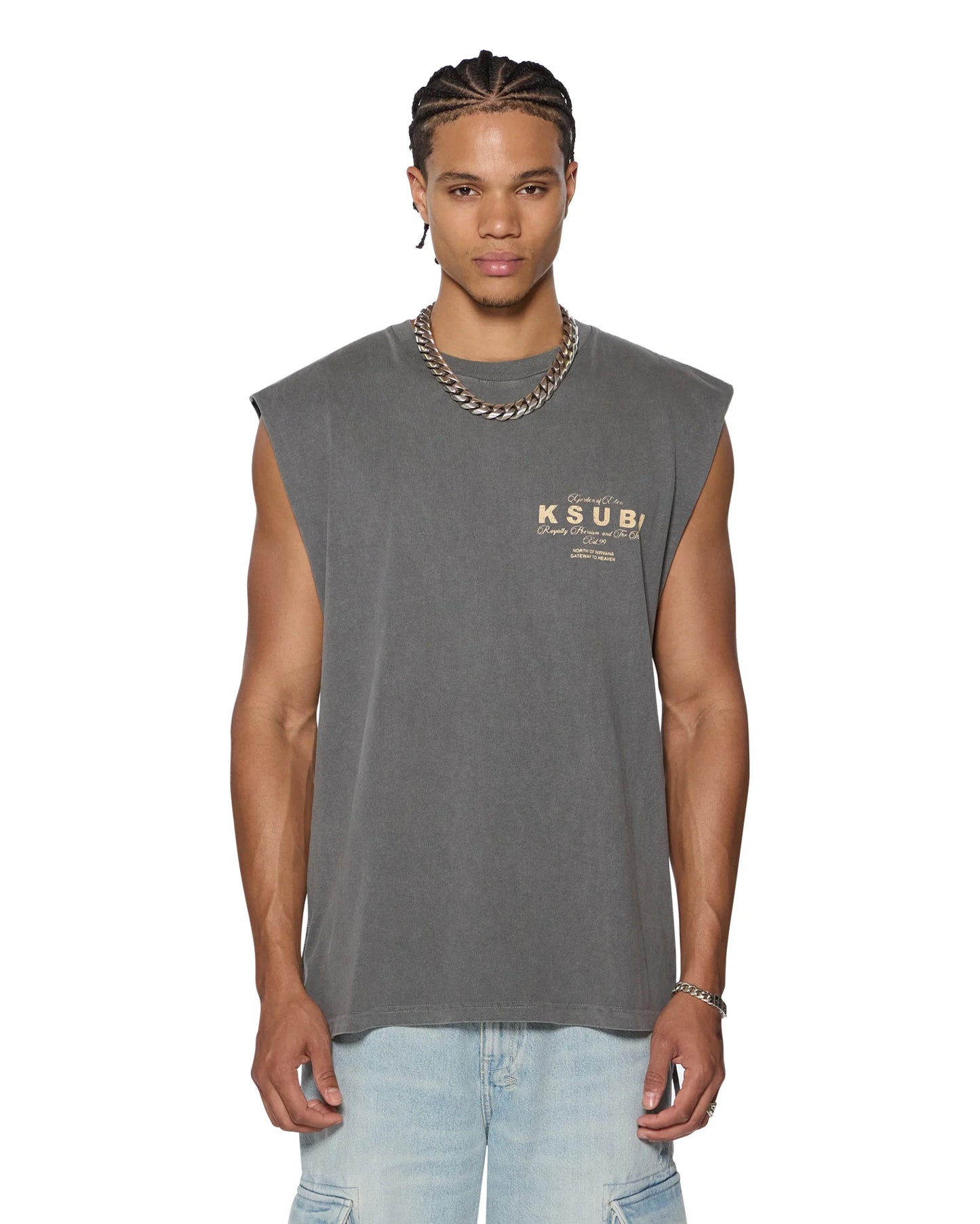 lock cut off tee charcoal