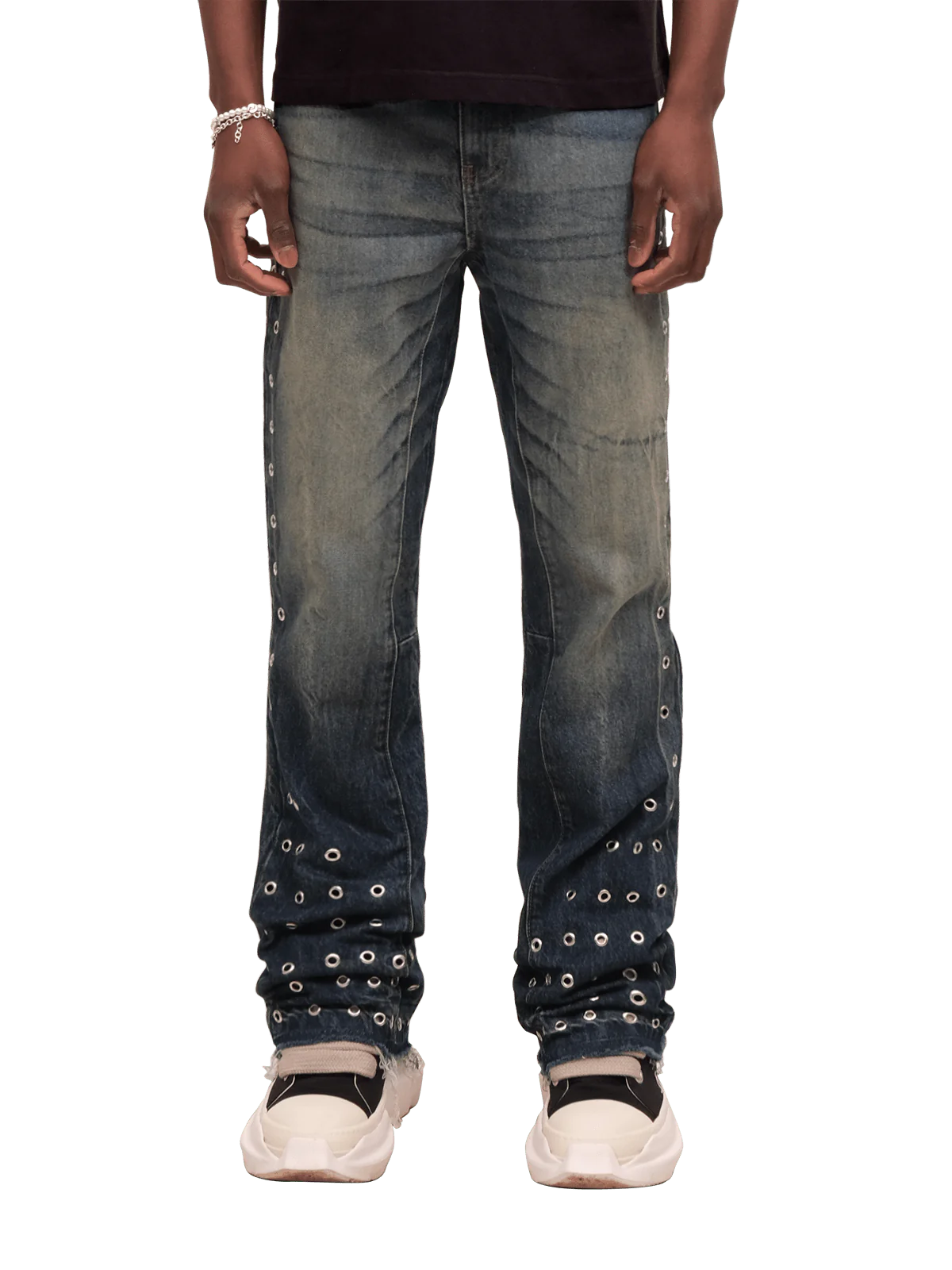 Eyelet Flare Denim