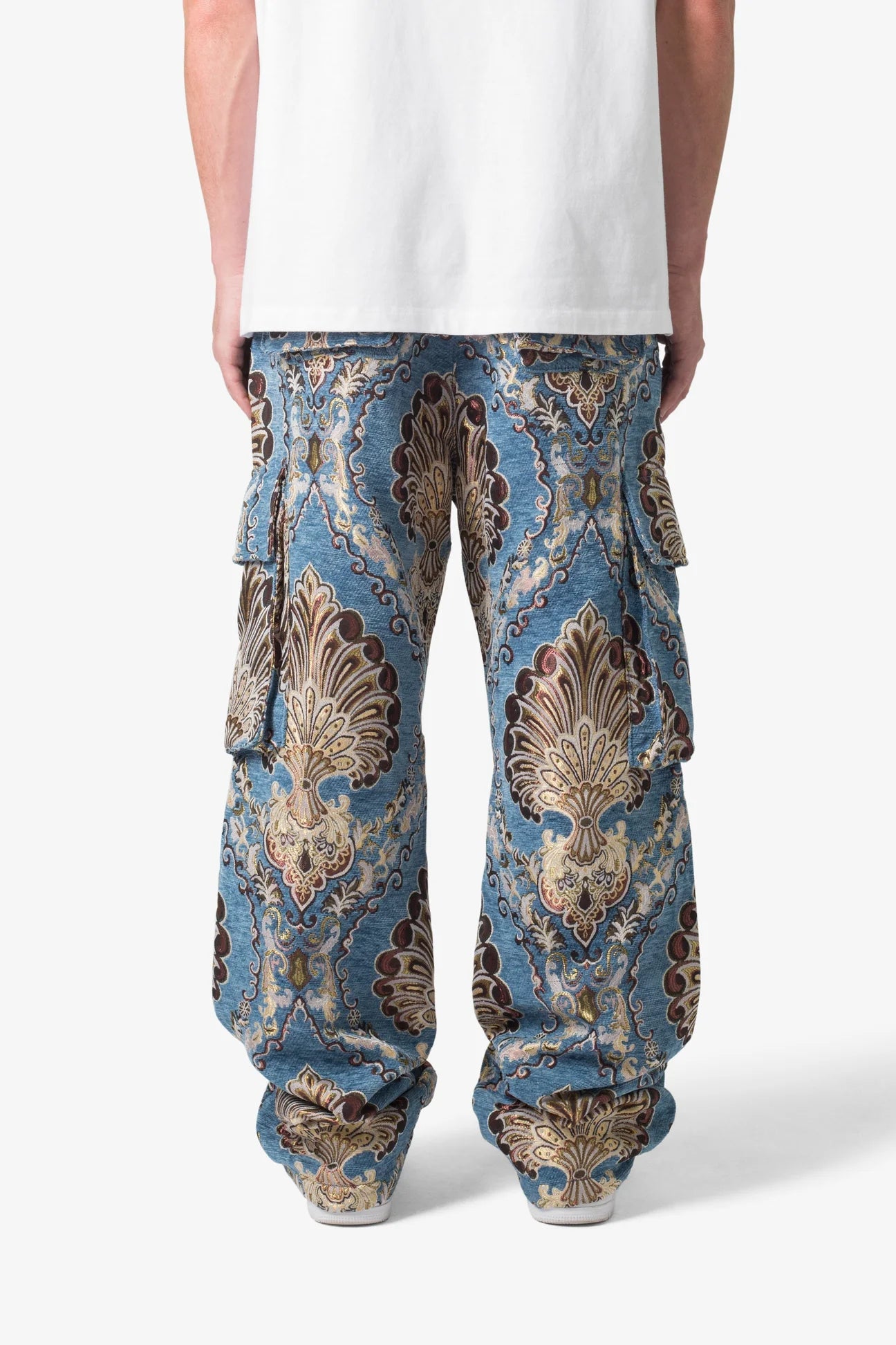 ULTRA BAGGY JACQUARD FLORAL CARGO PANTS