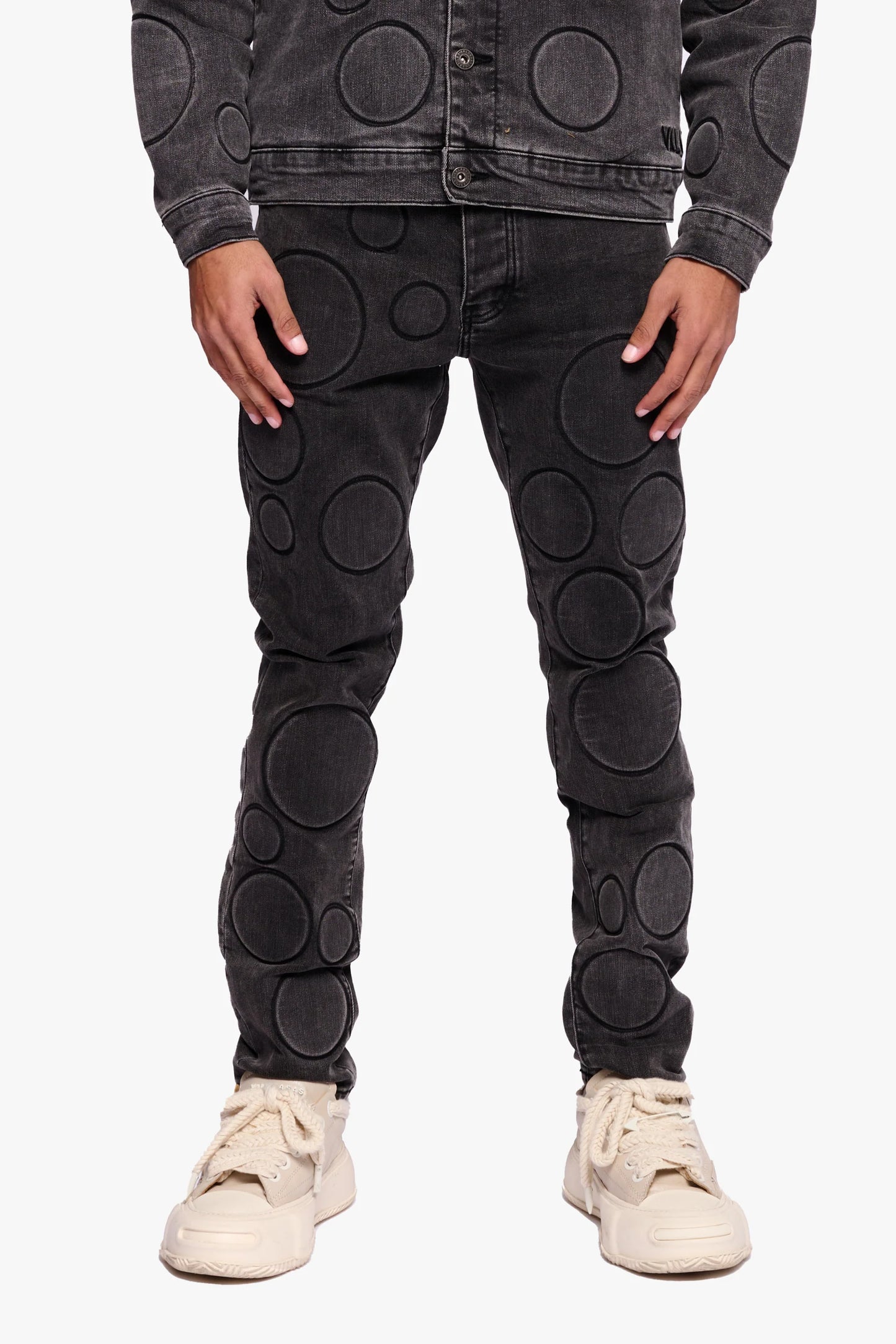 Spore Black Grey Skinny Jean
