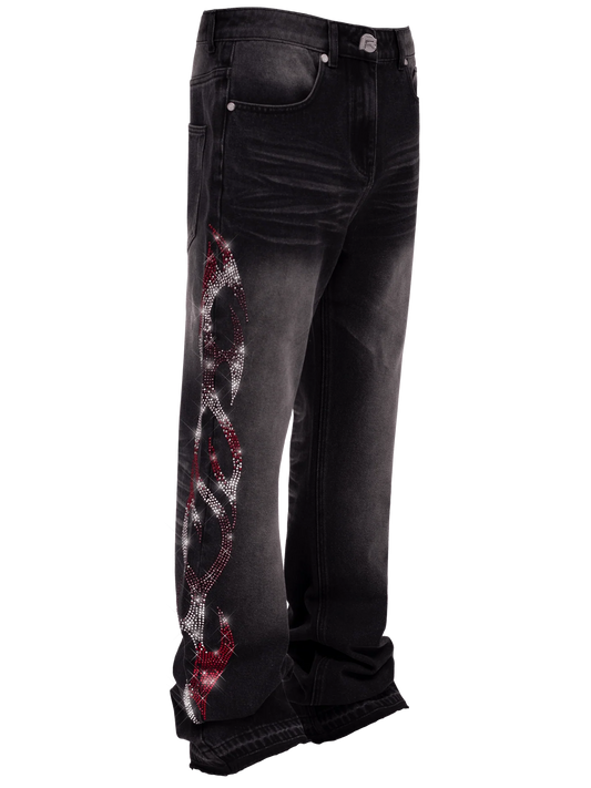 Viper Flames Denim - Black