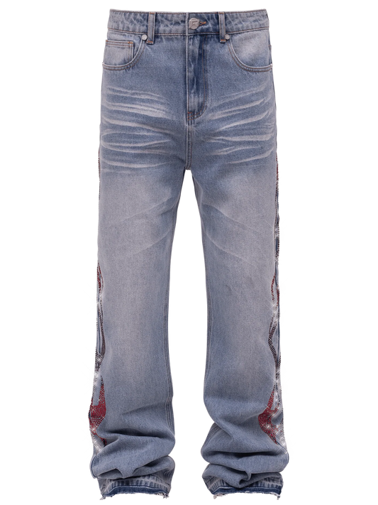 Viper Flames Denim - Light Stone