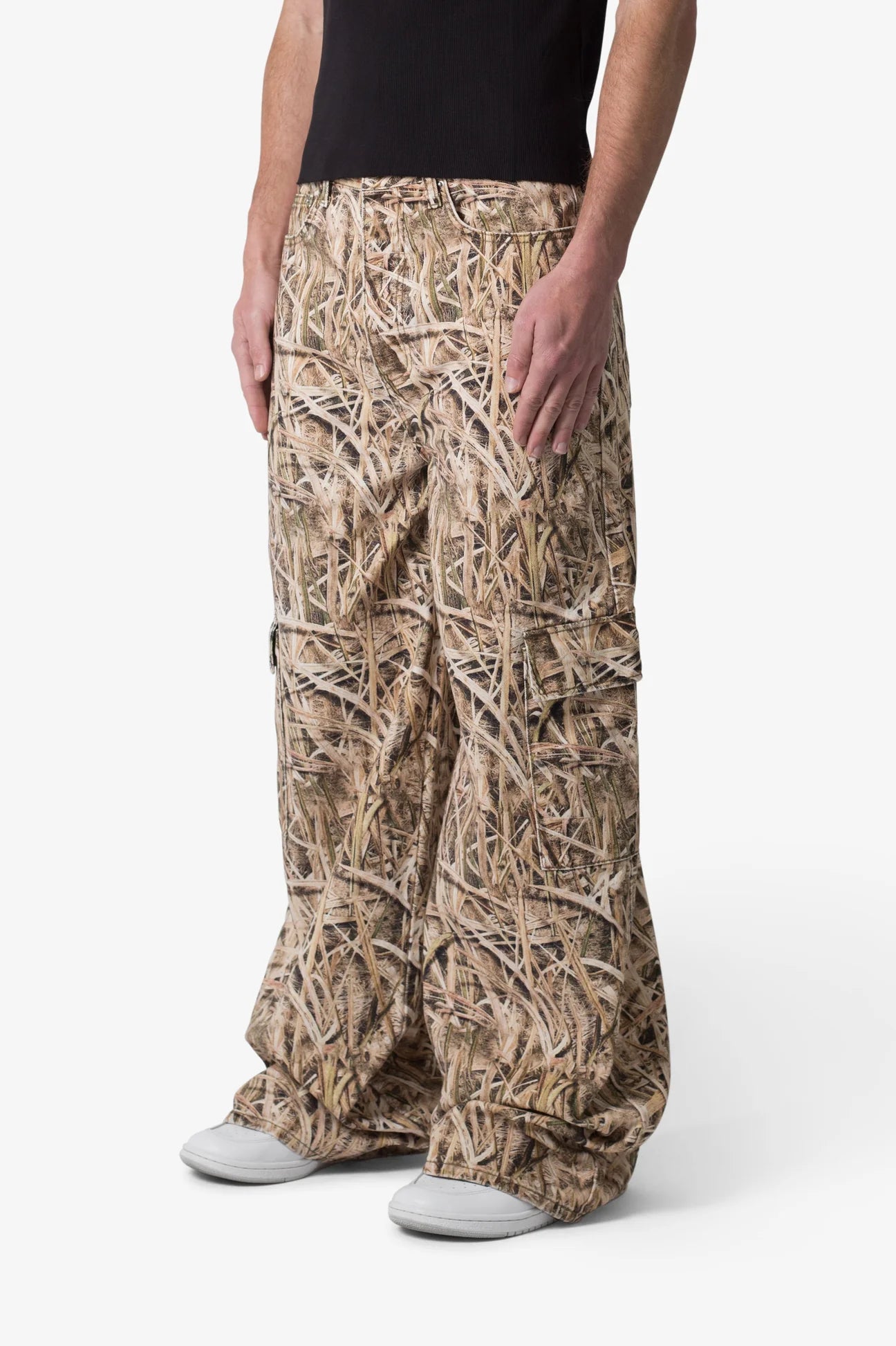 VOID BAGGY CARGO DENIM - GRASS CAMO