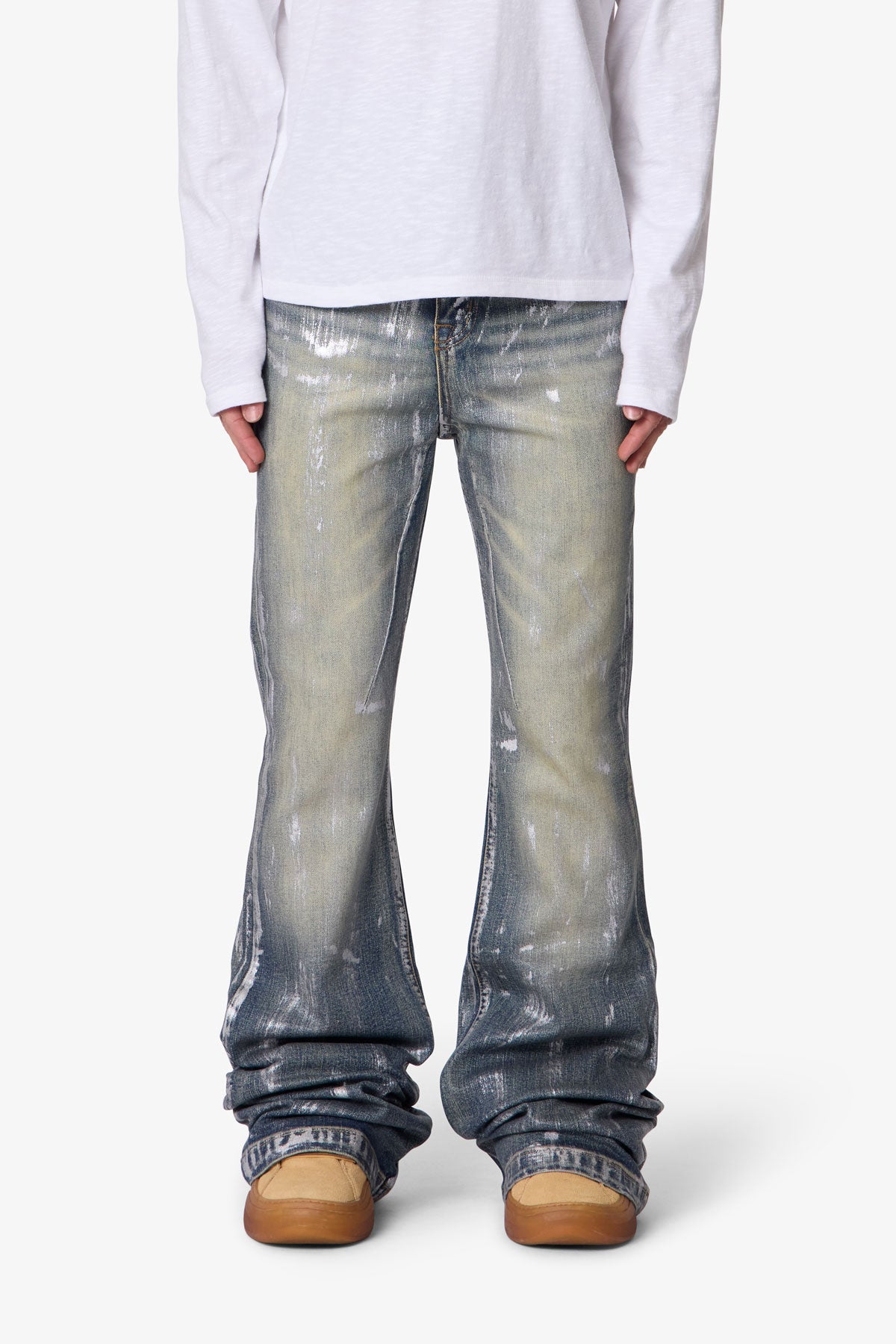 WAXED SUPER STACKED DENIM
