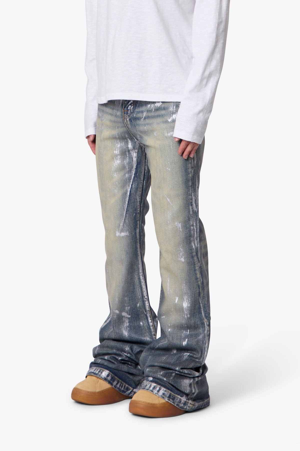 WAXED SUPER STACKED DENIM