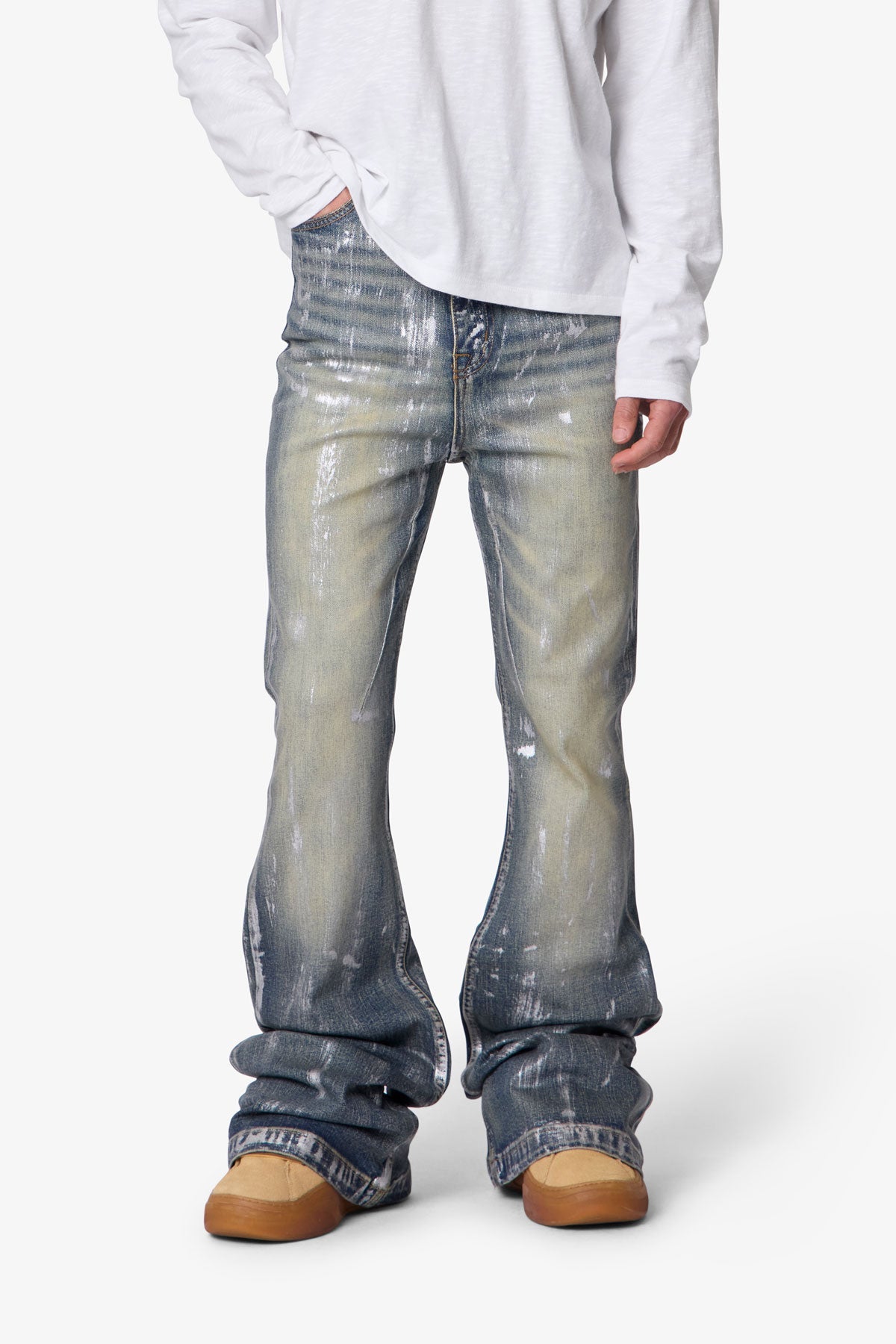 WAXED SUPER STACKED DENIM