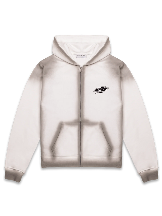 Y2K Zipper Hoodie - Pearl